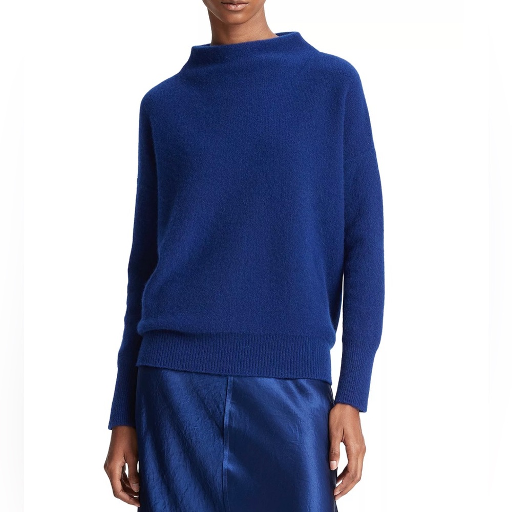 Vince boiled cashmere funnel neck Sweater, Caspian XS